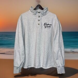 League Rosemary Beach Florida Sweatshirt‎ Men XL Gray Inner Fleece